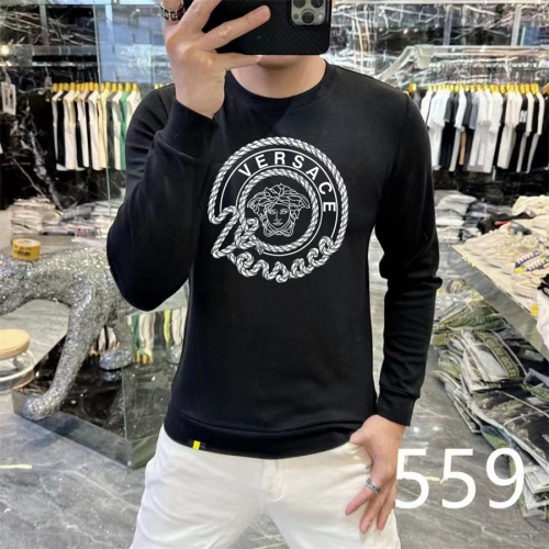 Versace Hoodies Long Sleeved For Men #1259736, $48.00 USD, [ITEM#1259736], Versace Hoodies