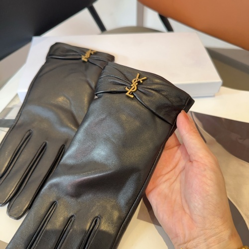 Replica Yves Saint Laurent Gloves For Women #1260836 $45.00 USD for Wholesale