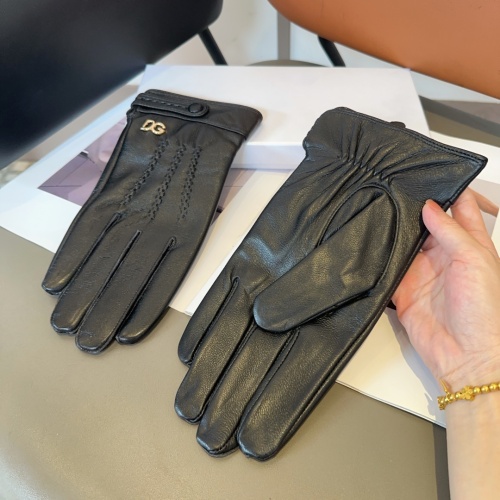 Replica Dolce & Gabbana Gloves For Men #1260838 $48.00 USD for Wholesale