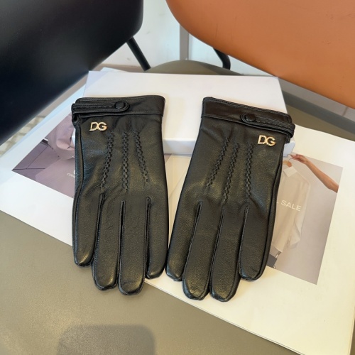 Replica Dolce & Gabbana Gloves For Men #1260838 $48.00 USD for Wholesale