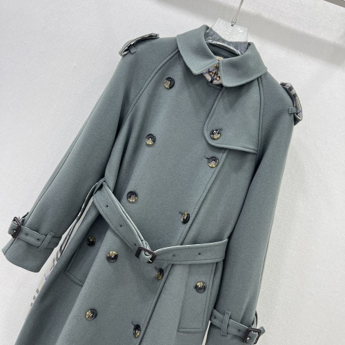 Replica Burberry Trench Coat Long Sleeved For Women #1263610 $225.00 USD for Wholesale