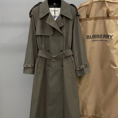 Burberry Trench Coat Long Sleeved For Women #1263617, $195.00 USD, [ITEM#1263617], Burberry Trench Coat