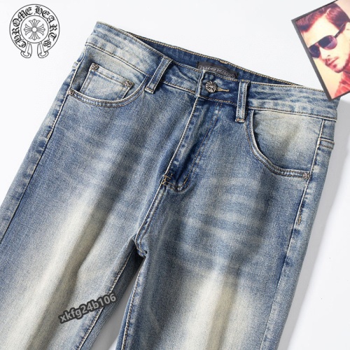 Replica Chrome Hearts Jeans For Men #1263928 $42.00 USD for Wholesale