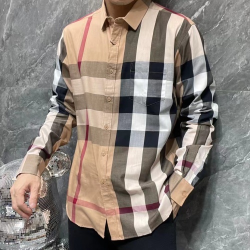 Replica Burberry Shirts Long Sleeved For Men #1264091 $42.00 USD for Wholesale