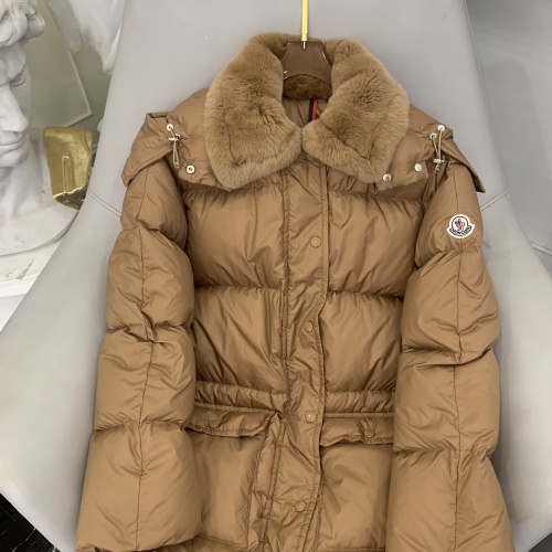 Replica Moncler Down Feather Coat Long Sleeved For Women #1264266 $314.05 USD for Wholesale