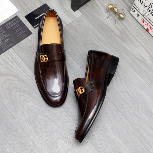 Replica Dolce & Gabbana D&G Leather Shoes For Men #1264782 $82.00 USD for Wholesale