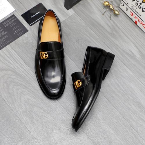 Replica Dolce & Gabbana D&G Leather Shoes For Men #1264787 $82.00 USD for Wholesale