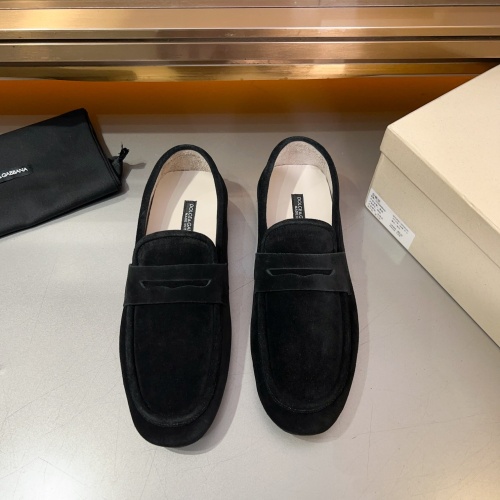 Replica Dolce & Gabbana D&G Leather Shoes For Men #1265821 $130.00 USD for Wholesale