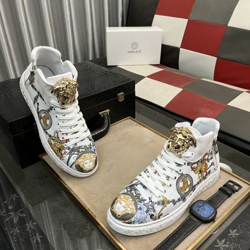 Replica Versace High Tops Shoes For Men #1266262 $76.00 USD for Wholesale