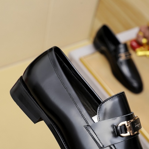 Replica Salvatore Ferragamo Leather Shoes For Men #1266611 $85.00 USD for Wholesale