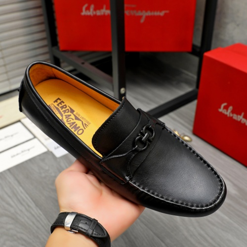 Replica Salvatore Ferragamo Leather Shoes For Men #1266624 $72.00 USD for Wholesale