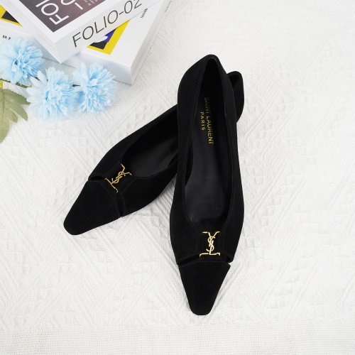 Replica Yves Saint Laurent YSL Flat Shoes For Women #1267201 $96.00 USD for Wholesale