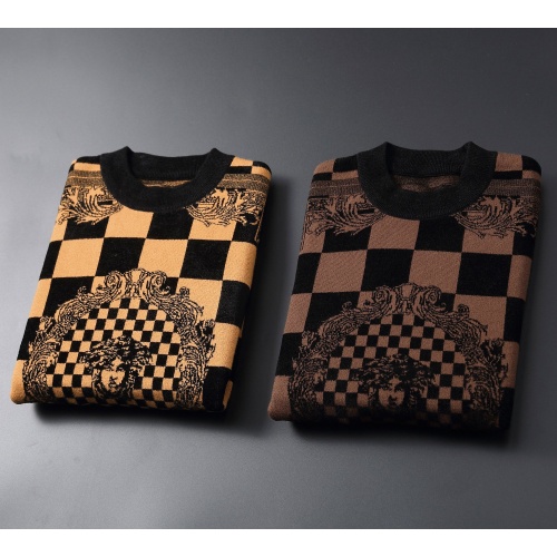 Replica Versace Sweaters Long Sleeved For Men #1267441 $48.00 USD for Wholesale