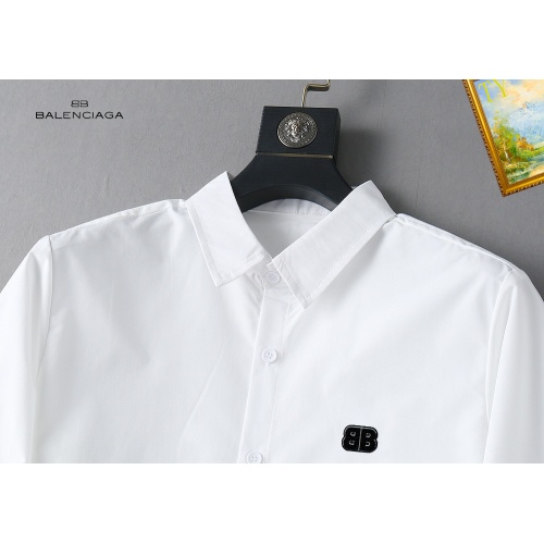 Replica Balenciaga Shirts Long Sleeved For Men #1267772 $40.00 USD for Wholesale