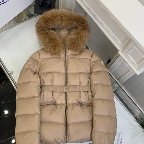 Replica Moncler Down Feather Coat Long Sleeved For Women #1268134 $185.00 USD for Wholesale