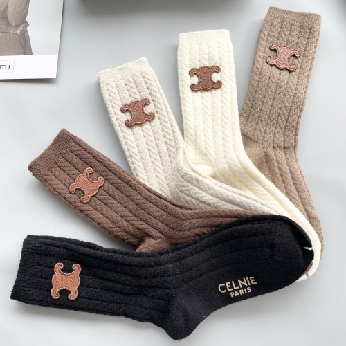 Replica Celine Socks #1269754 $39.00 USD for Wholesale