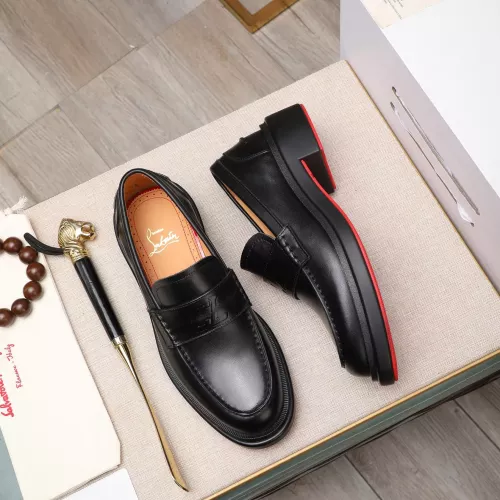 Replica Christian Louboutin Leather Shoes For Men #1273689 $140.00 USD for Wholesale