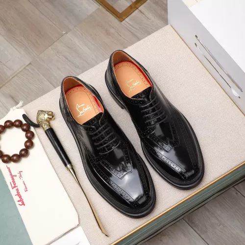 Replica Christian Louboutin Leather Shoes For Men #1273693 $150.00 USD for Wholesale