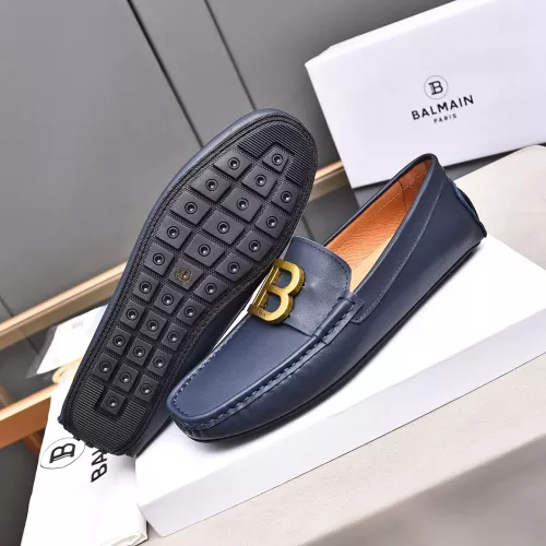 Replica Balmain Leather Shoes For Men #1273757 $76.00 USD for Wholesale