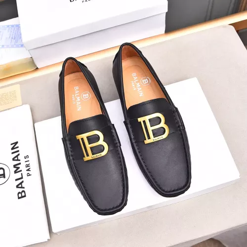 Replica Balmain Leather Shoes For Men #1273759 $76.00 USD for Wholesale