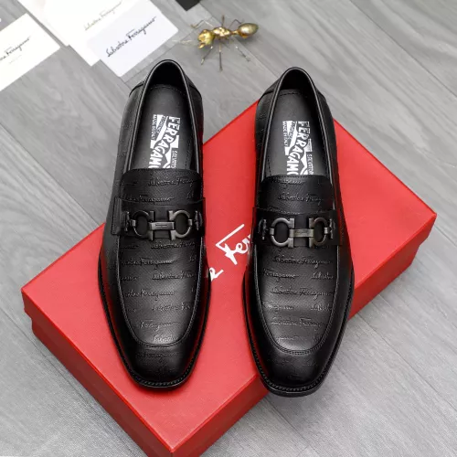 Replica Salvatore Ferragamo Leather Shoes For Men #1274219 $82.00 USD for Wholesale