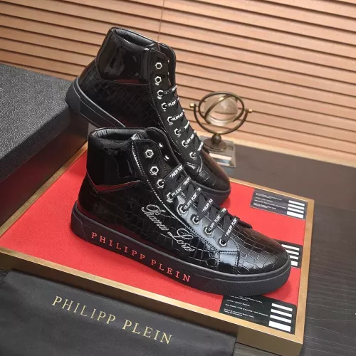 Replica Philipp Plein PP High Tops Shoes For Men #1274331 $85.00 USD for Wholesale