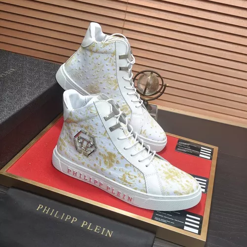 Replica Philipp Plein PP High Tops Shoes For Men #1274371 $88.00 USD for Wholesale