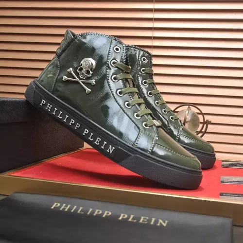 Replica Philipp Plein PP High Tops Shoes For Men #1274378 $88.00 USD for Wholesale