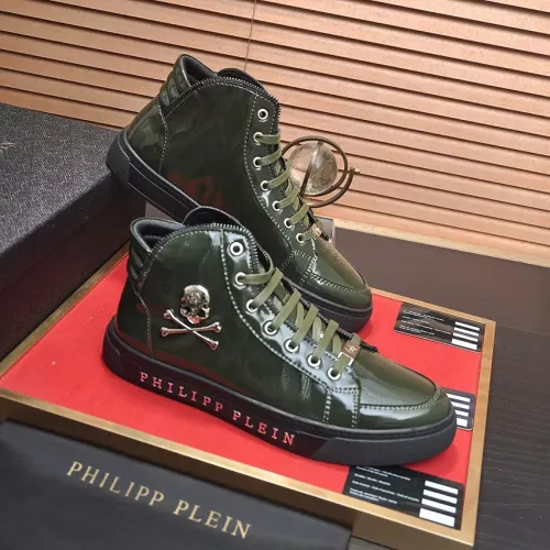 Replica Philipp Plein PP High Tops Shoes For Men #1274378 $88.00 USD for Wholesale