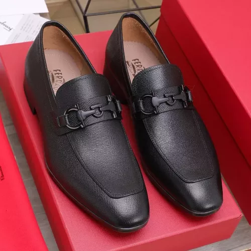 Replica Salvatore Ferragamo Leather Shoes For Men #1274681 $122.00 USD for Wholesale