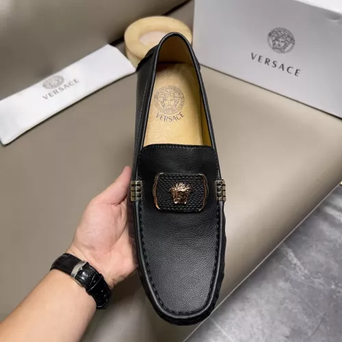 Replica Versace Leather Shoes For Men #1274763 $68.00 USD for Wholesale