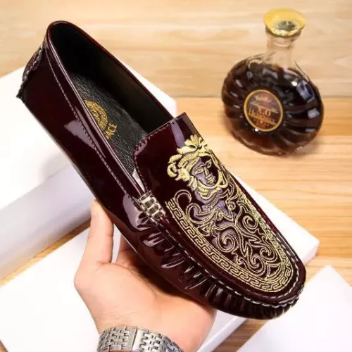 Replica Versace Leather Shoes For Men #1274773 $68.00 USD for Wholesale