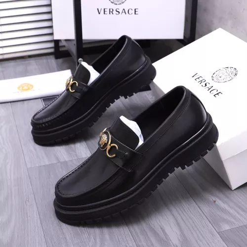 Replica Versace Leather Shoes For Men #1275017 $88.00 USD for Wholesale