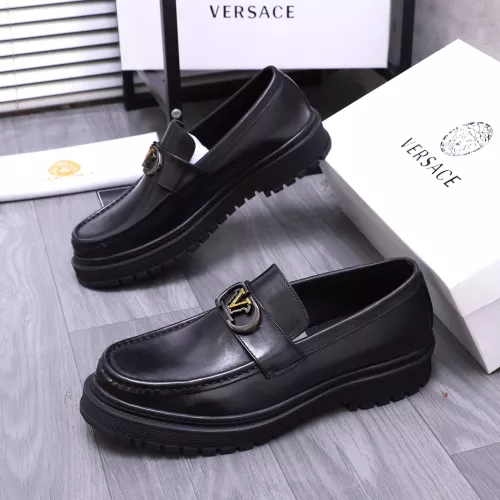 Replica Versace Leather Shoes For Men #1275018 $88.00 USD for Wholesale