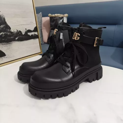 Replica Dolce & Gabbana D&G Boots For Women #1275343 $135.00 USD for Wholesale