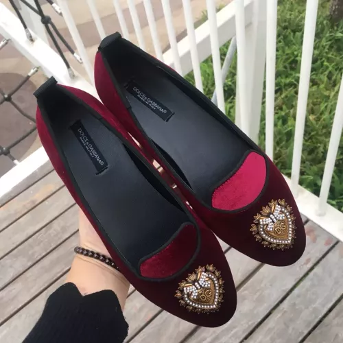 Replica Dolce & Gabbana D&G Flat Shoes For Women #1275601 $130.00 USD for Wholesale