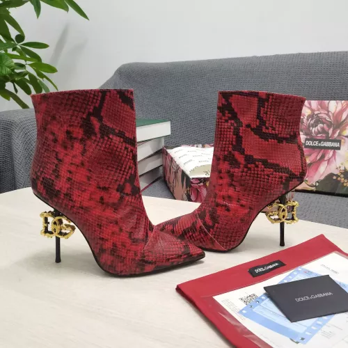 Replica Dolce & Gabbana D&G Boots For Women #1275817 $165.00 USD for Wholesale