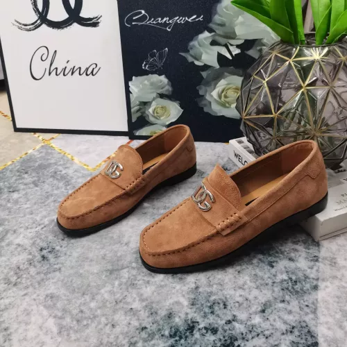 Replica Dolce & Gabbana D&G Leather Shoes For Women #1275858 $118.00 USD for Wholesale