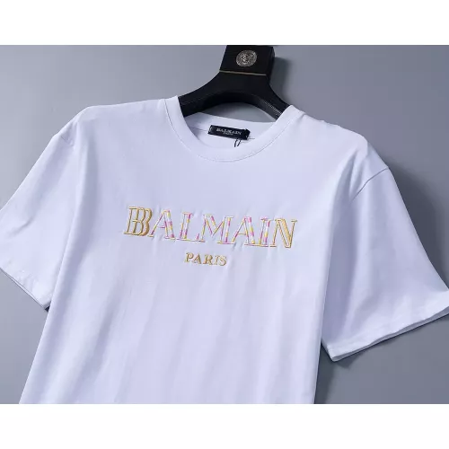 Replica Balmain T-Shirts Short Sleeved For Men #1277643 $25.00 USD for Wholesale