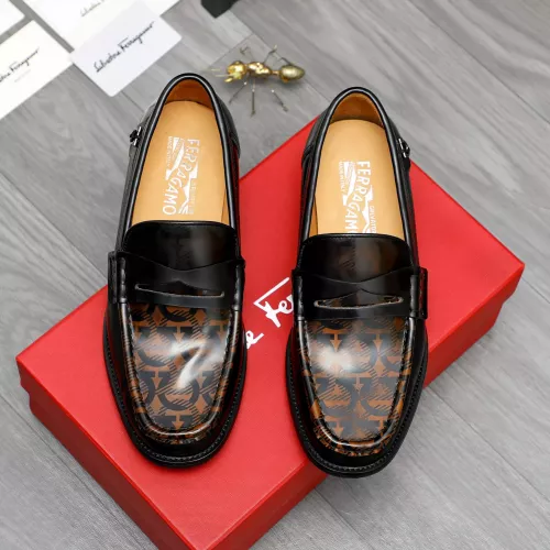 Replica Salvatore Ferragamo Leather Shoes For Men #1284699 $100.00 USD for Wholesale