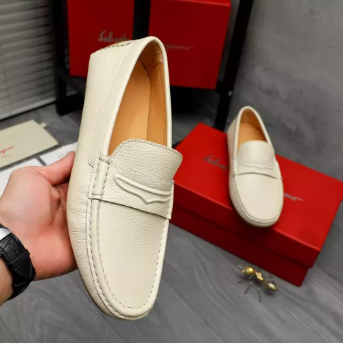 Replica Salvatore Ferragamo Leather Shoes For Men #1284737 $68.00 USD for Wholesale