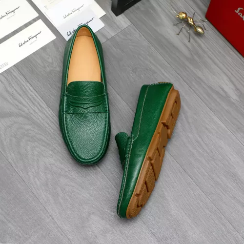 Replica Salvatore Ferragamo Leather Shoes For Men #1284740 $68.00 USD for Wholesale