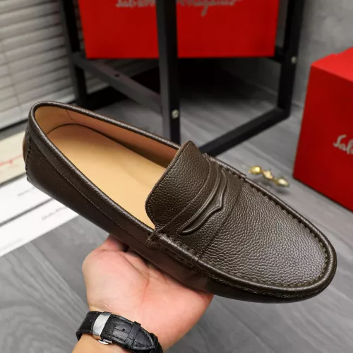 Replica Salvatore Ferragamo Leather Shoes For Men #1284742 $68.00 USD for Wholesale