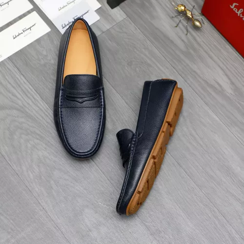 Replica Salvatore Ferragamo Leather Shoes For Men #1284743 $68.00 USD for Wholesale