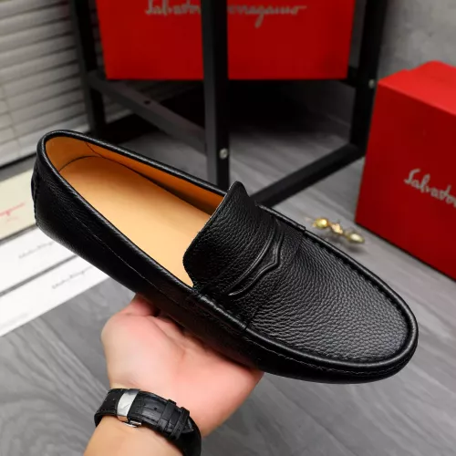 Replica Salvatore Ferragamo Leather Shoes For Men #1284744 $68.00 USD for Wholesale