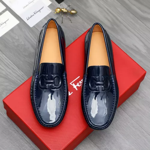 Replica Salvatore Ferragamo Leather Shoes For Men #1284748 $68.00 USD for Wholesale