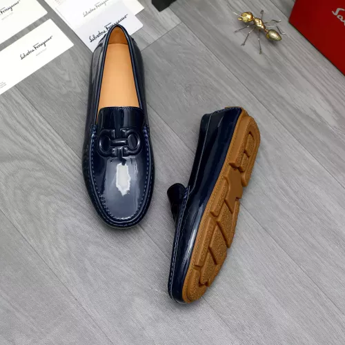 Replica Salvatore Ferragamo Leather Shoes For Men #1284748 $68.00 USD for Wholesale