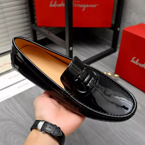 Replica Salvatore Ferragamo Leather Shoes For Men #1284749 $68.00 USD for Wholesale