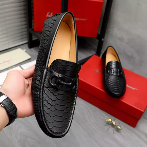 Replica Salvatore Ferragamo Leather Shoes For Men #1284754 $68.00 USD for Wholesale