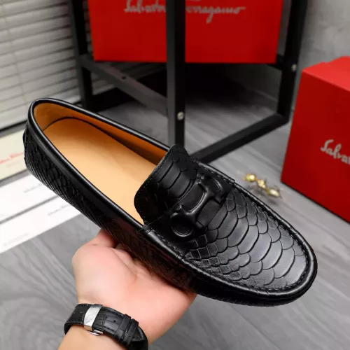 Replica Salvatore Ferragamo Leather Shoes For Men #1284754 $68.00 USD for Wholesale